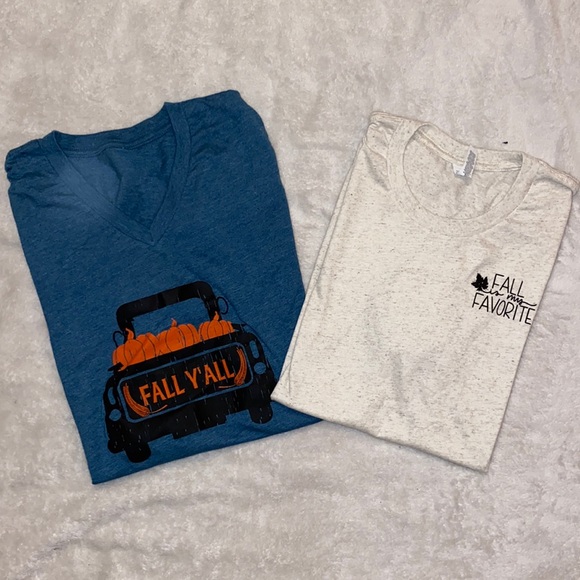 two fall graphic tees - Picture 1 of 5